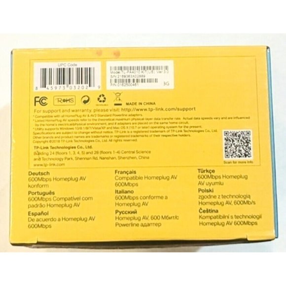 TP-Link TL-PA4010 KIT AV600 600Mbps Nano Powerline Ethernet Adapter Starter Kit - Picture 4 of 4